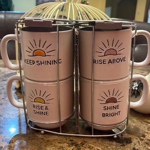Set of 4 shine mugs